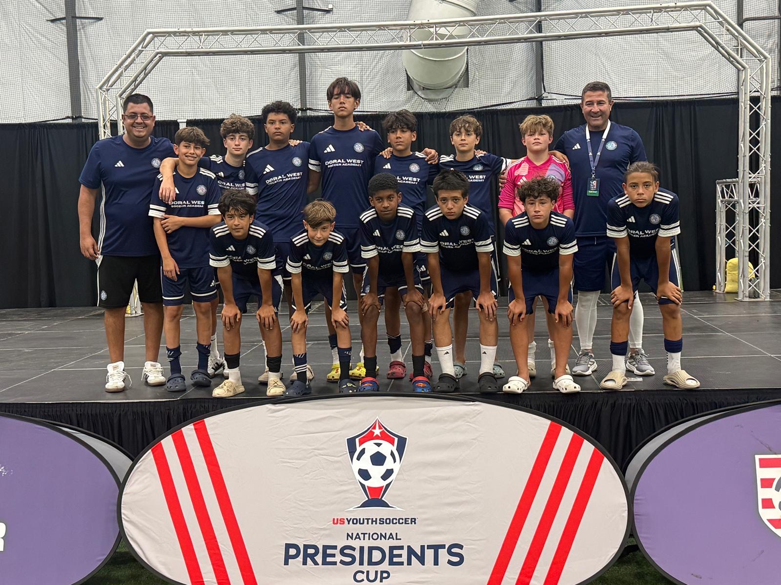 Doral West team at the US Youth Soccer National Presidents Cup in Kansas